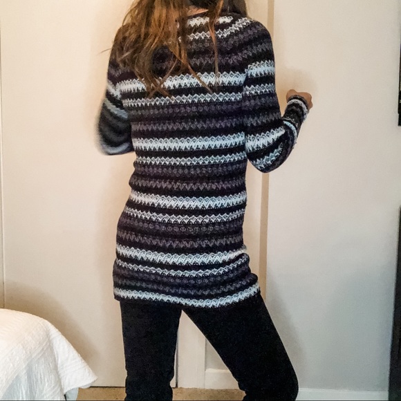 Free People Intarsia Chenille Tunic Sweater Medium - Picture 6 of 14